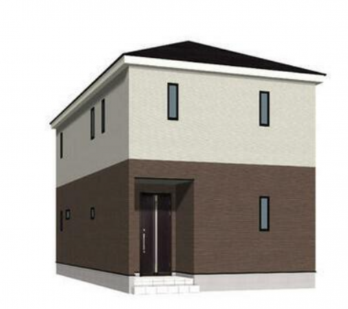 松本市波田、新築一戸建ての完成予想図（外観）画像です