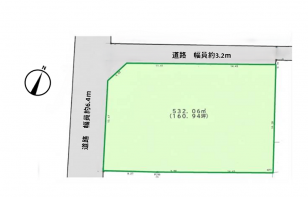 塩尻市大字中西条、土地の間取り画像です