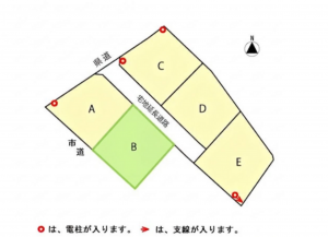 松本市梓川、土地の間取り画像です