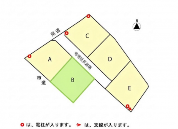 松本市梓川、土地の間取り画像です