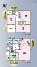 塩尻市大門、新築一戸建ての間取り画像です