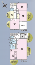塩尻市大門、新築一戸建ての間取り画像です