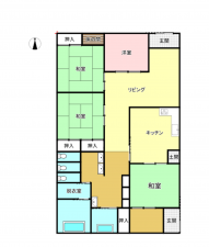 安曇野市穂高、中古一戸建ての間取り画像です
