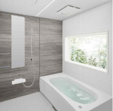 安曇野市豊科、新築一戸建ての風呂画像です