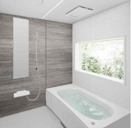 安曇野市豊科、新築一戸建ての風呂画像です