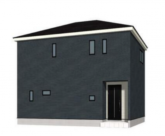 松本市村井町北、新築一戸建ての完成予想図（外観）画像です