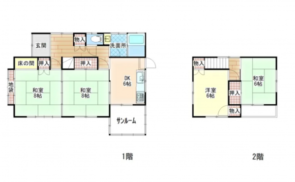 松本市大字神林、中古一戸建ての間取り画像です