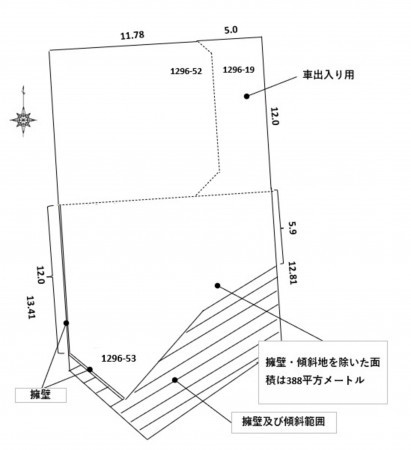 松本市蟻ケ崎台、土地の間取り画像です