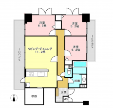 松本市本庄、中古マンションの間取り画像です