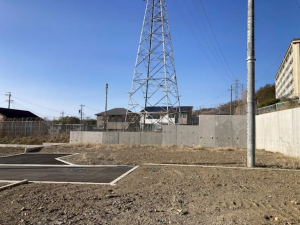 松本市並柳、新築一戸建ての前面道路を含む現地写真画像です