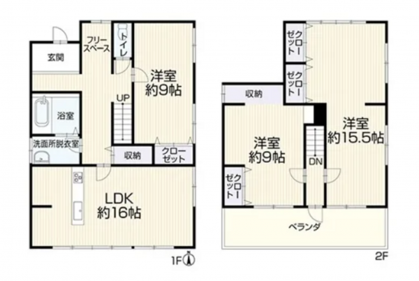 松本市本庄、中古一戸建ての間取り画像です