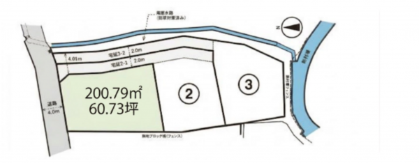 松本市大字新村、土地の間取り画像です