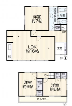 安曇野市三郷、中古一戸建ての間取り画像です