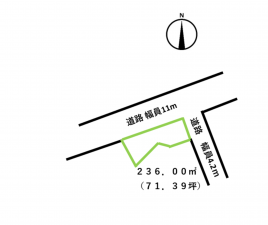松本市沢村、土地の間取り画像です