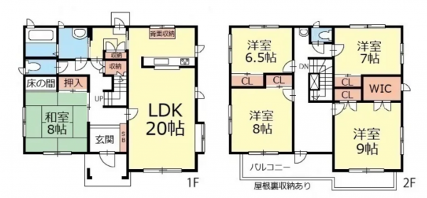 松本市寿北、中古一戸建ての間取り画像です