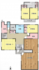 安曇野市穂高、中古一戸建ての間取り画像です