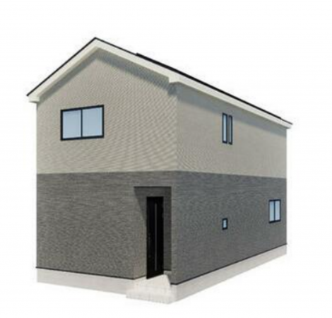 松本市村井町南、新築一戸建ての完成予想図（外観）画像です