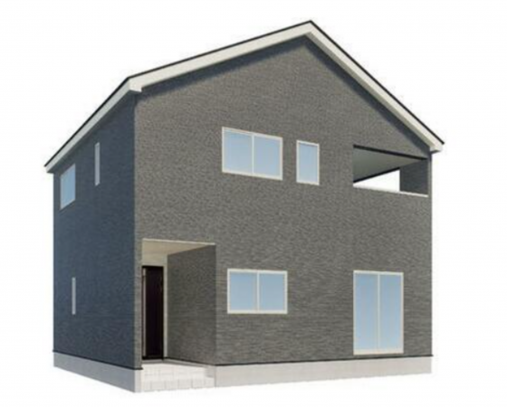 松本市波田、新築一戸建ての完成予想図（外観）画像です