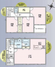 松本市波田、新築一戸建ての間取り画像です