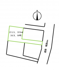 塩尻市大字大門、土地の間取り画像です