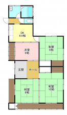 塩尻市大字片丘、中古一戸建ての間取り画像です
