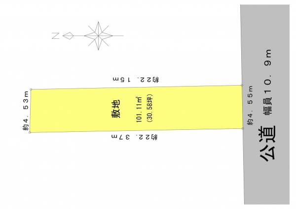 名古屋市昭和区長戸町、土地の間取り画像です
