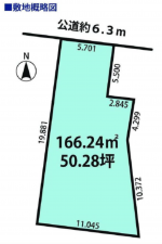 名古屋市昭和区伊勝町、土地の間取り画像です
