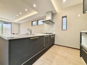 名古屋市昭和区折戸町、新築一戸建てのキッチン画像です