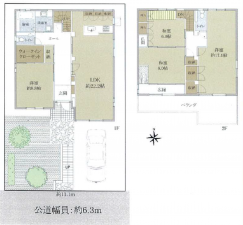 名古屋市昭和区菊園町、中古一戸建ての間取り画像です