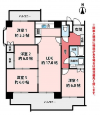 名古屋市昭和区滝子通、中古マンションの間取り画像です