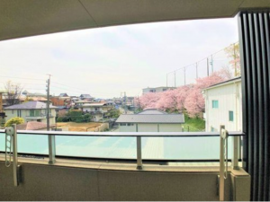 名古屋市昭和区川名山町、中古マンションのバルコニー画像です