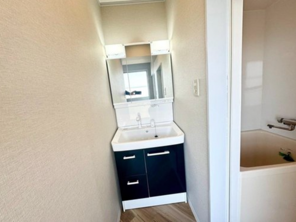 名古屋市昭和区広路町、中古マンションの洗面画像です