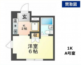 名古屋市昭和区花見通、収益物件/マンションの間取り画像です
