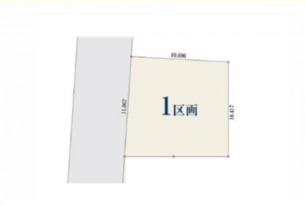 名古屋市昭和区村雲町、土地の間取り画像です