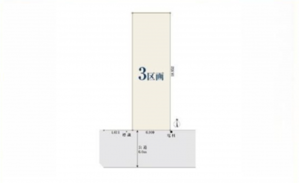 名古屋市昭和区村雲町、土地の間取り画像です