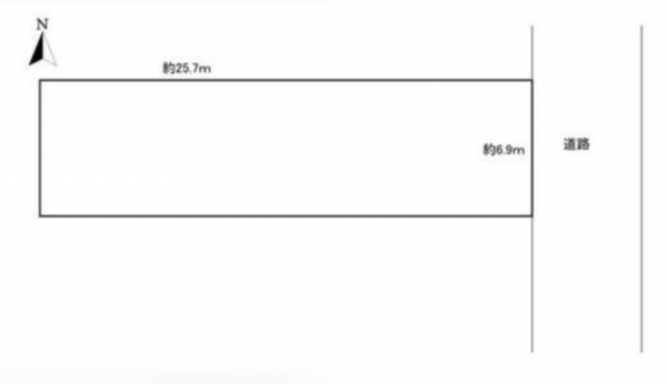 名古屋市昭和区福江、土地の間取り画像です