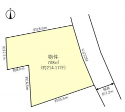 名古屋市昭和区高峯町、土地の間取り画像です