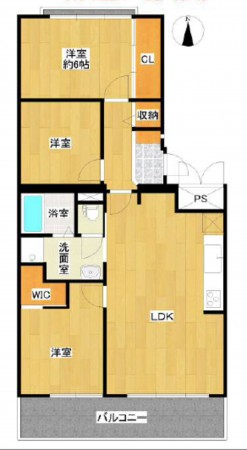 名古屋市昭和区天神町、中古マンションの間取り画像です