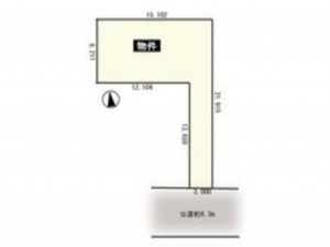 名古屋市昭和区広路本町、土地の間取り画像です
