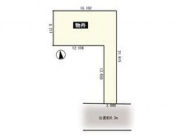 名古屋市昭和区広路本町、土地の間取り画像です