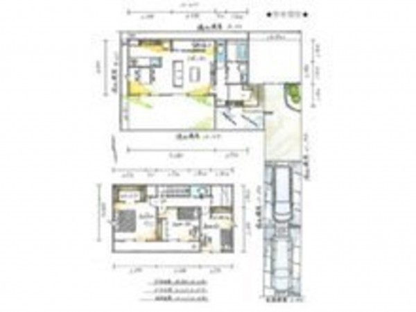 名古屋市昭和区広路本町、土地の建築プラン例画像です