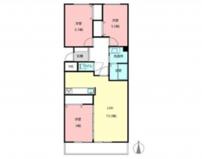 名古屋市昭和区広路通、中古マンションの間取り画像です