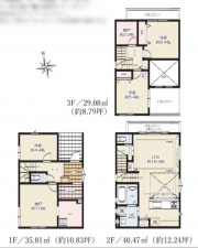 名古屋市昭和区北山町、新築一戸建ての間取り画像です