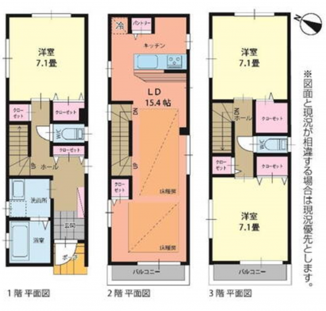 名古屋市昭和区滝子町、新築一戸建ての間取り画像です