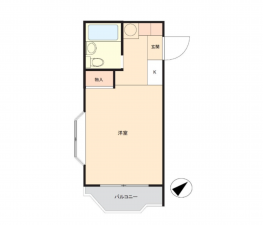 名古屋市昭和区西畑町、中古マンションの間取り画像です