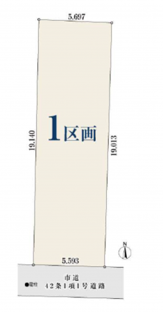 名古屋市昭和区長戸町、土地の間取り画像です