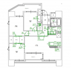 名古屋市昭和区御器所、中古マンションの間取り画像です