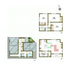 名古屋市昭和区吹上町、新築一戸建ての間取り画像です
