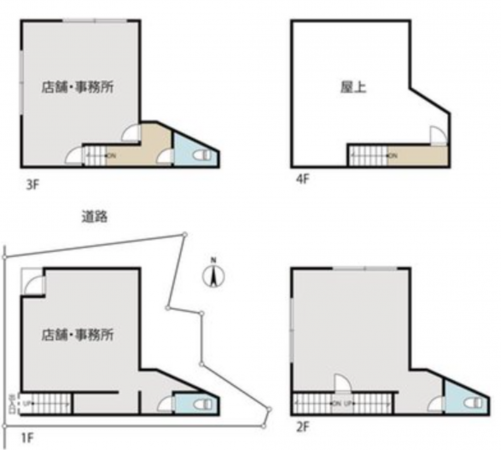 名古屋市昭和区滝子通、中古一戸建ての間取り画像です
