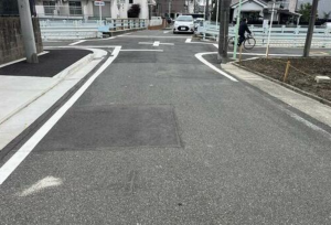 名古屋市昭和区南分町、土地の前面道路を含む現地写真画像です